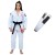 Kit Kimono In The Guard, Feminino Girls + Faixa com ponteira BJJ - Branco