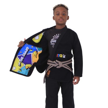Kimono Jiu Jitsu Infantil -  Colors Preto