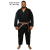 Kimono para Jiu Jitsu Trançado Grosso Calça de Rip Stop New.  Preto