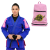 Quimono Feminino Jiu Jitsu, In The Guard + Bolsa Trançada - Azul