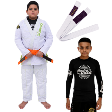 Kit Kimono In The Guard Jiu Jitsu + Rash Guard + Faixa - Branco