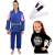 Kimono Jiu Jitsu + Faixa BJJ com ponteira + Rash Guards - Azul