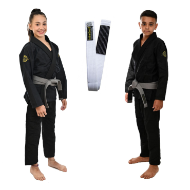 Kimono New Infantil - Preto com faixa