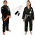 Kimono In The Guard Jiu Jitsu, Infantil Unissex, Faixa com ponteira - Preto