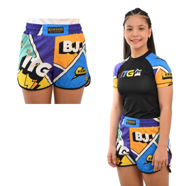 Kit Rash Guard Infantil Preta + Shorts Infantil In The Guard