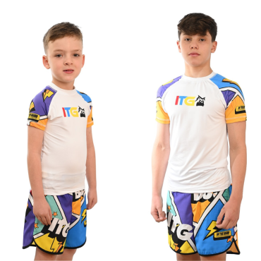 Camiseta Térmica Infantil  Colors Branca - Masculina