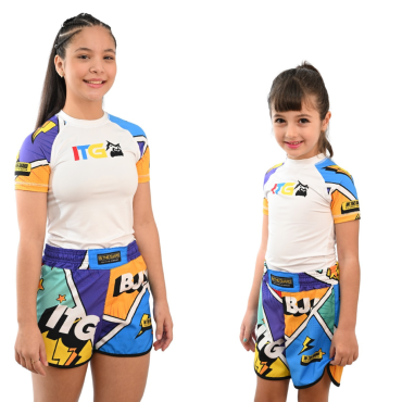 Camiseta Térmica Infantil  Colors Branca - Feminina